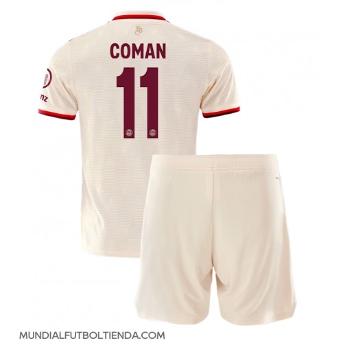 Camiseta Bayern Munich Kingsley Coman #11 Tercera Equipación Replica 2024-25 para niños mangas cortas (+ Pantalones cortos)